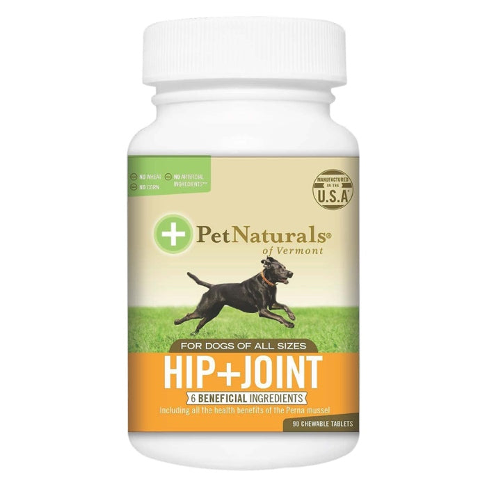 Pet Naturals of Vermont Hip + Joint Glucosamine with MSM & Chondroitin for Dogs 90 Tabs