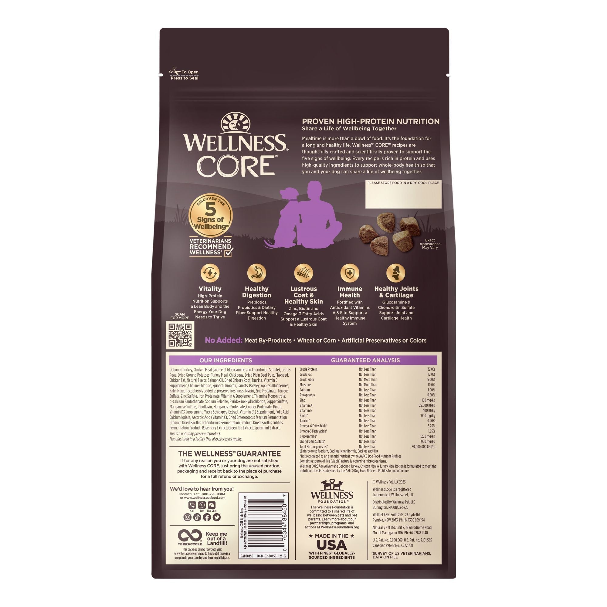 'FREE FD TREATS': Wellness CORE Grain-Free Age Advantage Senior Dry Dog Food