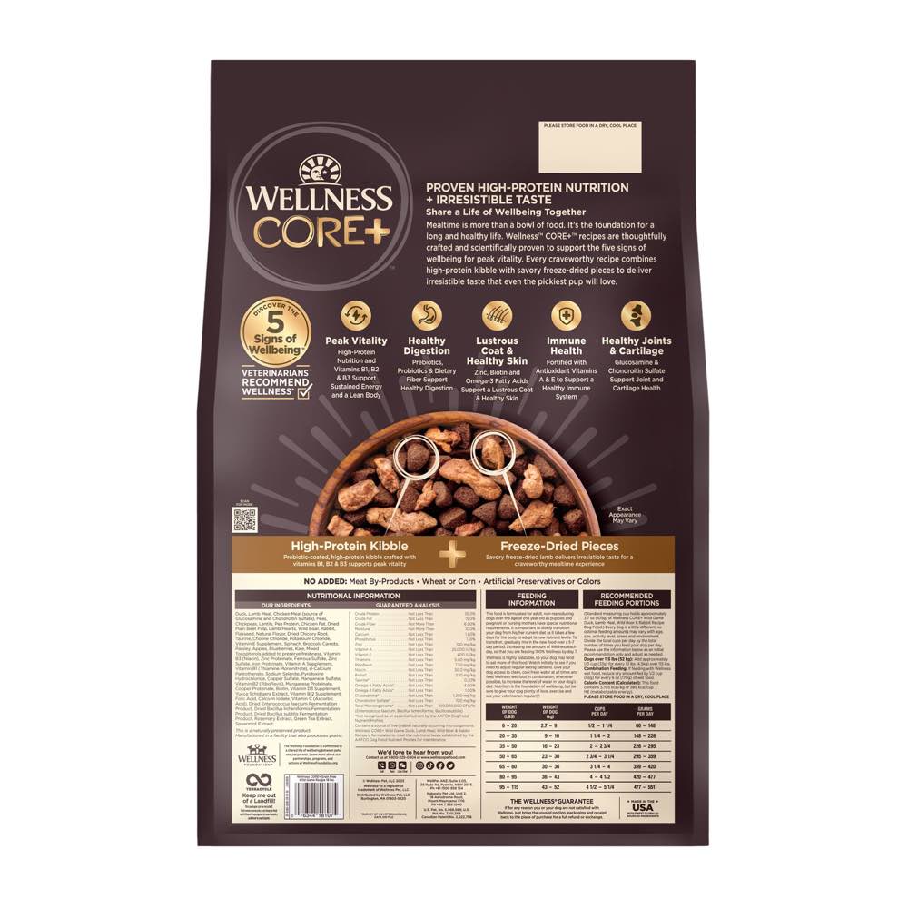 'FREE FD TREATS': Wellness CORE+ (RawRev) Wild Game Adult Grain-Free Dry Dog Food