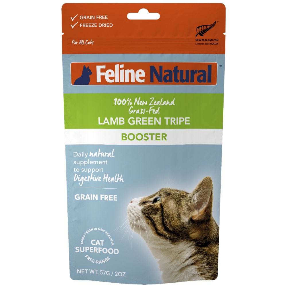 20% OFF: Feline Natural Lamb Green Tripe Booster Freeze Dried Cat Food 57g