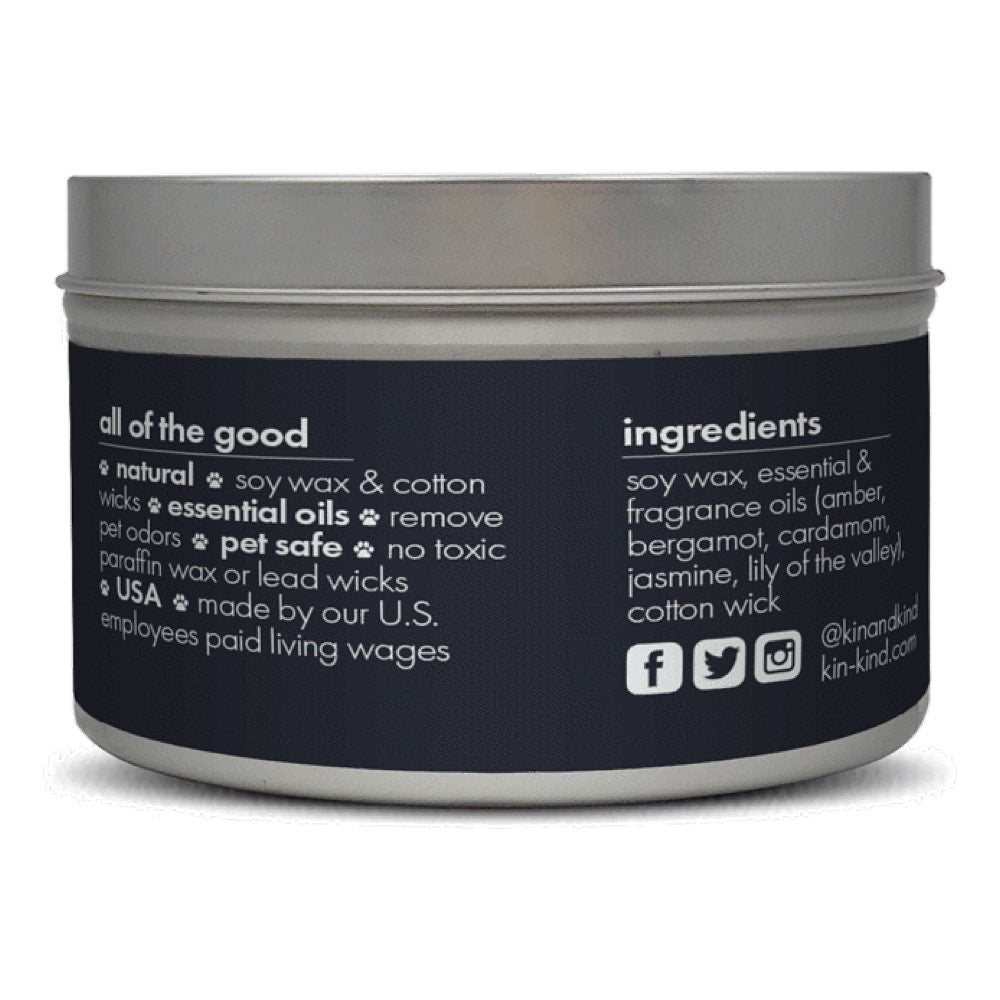 Kin+Kind Jasmine & Lily Deodorizing Pet Candle 8oz