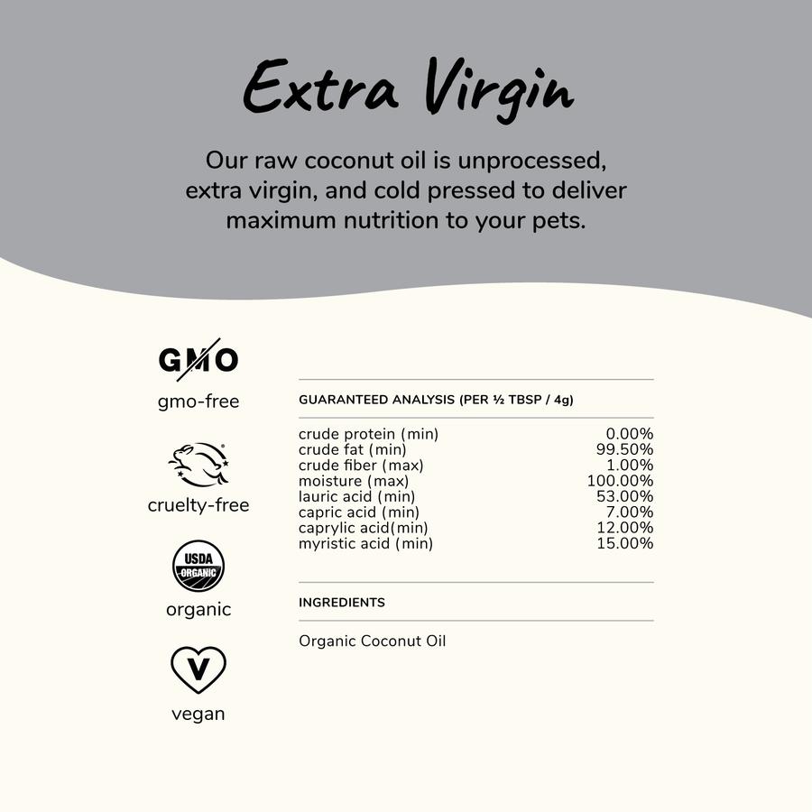 Kin+Kind Organic Raw Coconut Oil Cat & Dog Supplement