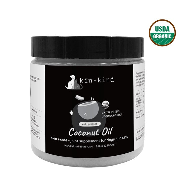 Kin+Kind Organic Raw Coconut Oil Cat & Dog Supplement