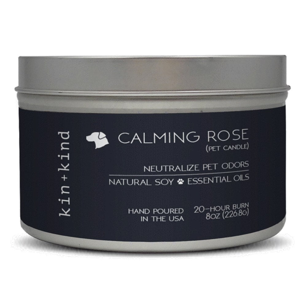 Kin+Kind Calming Rose Deodorizing Pet Candle 8oz