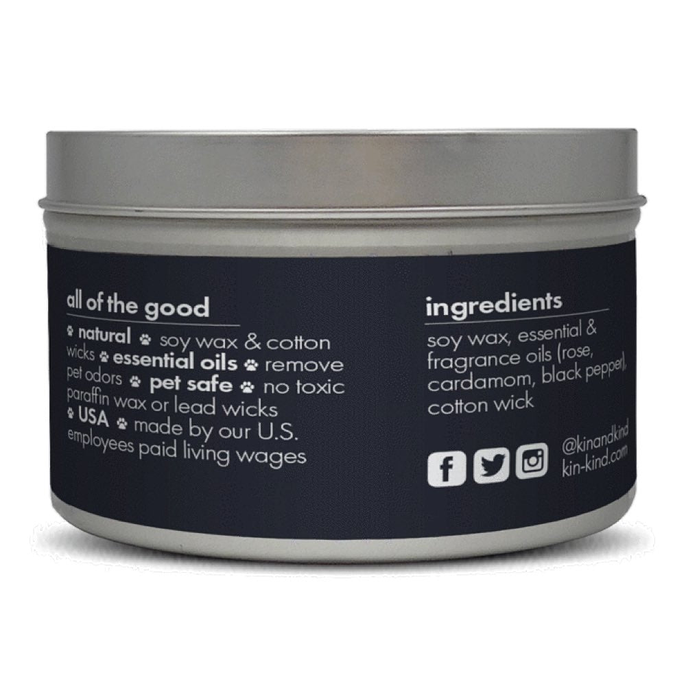 Kin+Kind Calming Rose Deodorizing Pet Candle 8oz