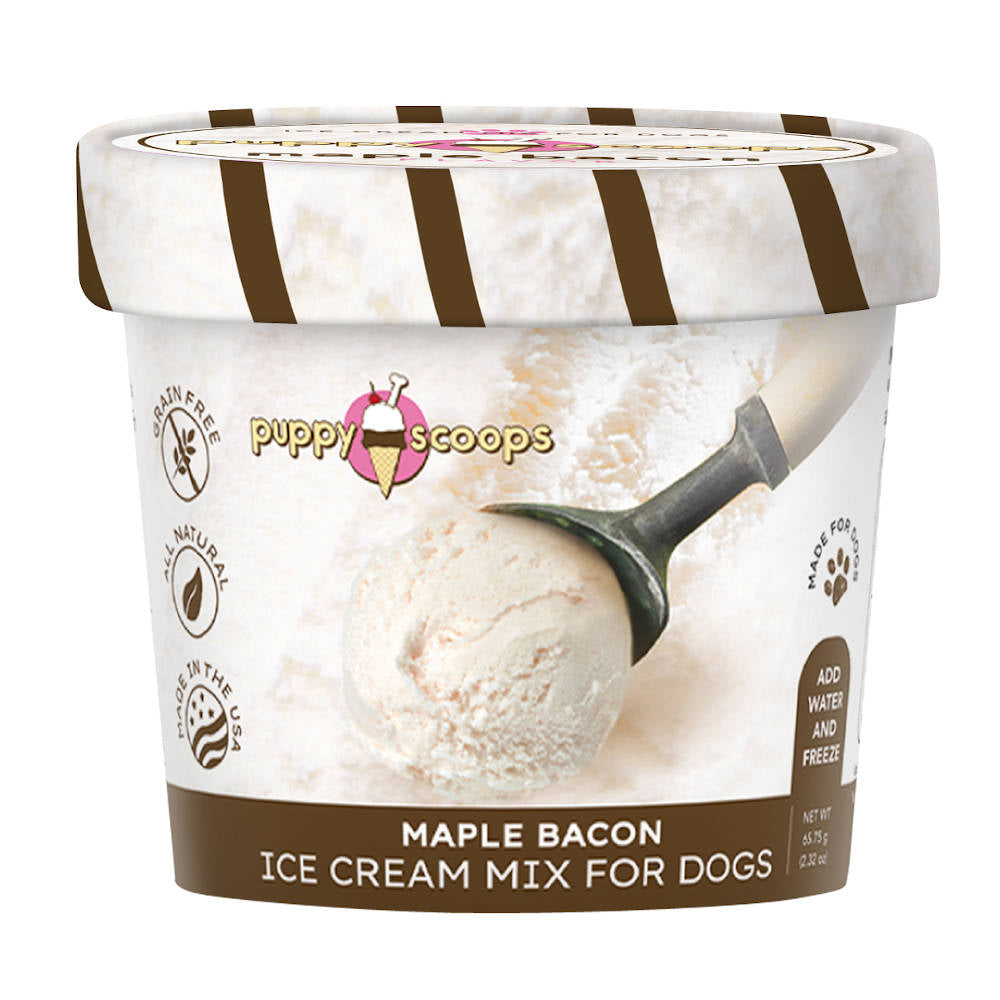 Puppy Scoops Maple Bacon Flavour Ice Cream Mix For Dogs