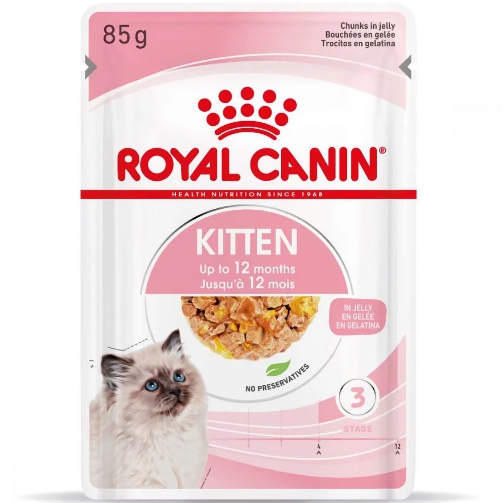 Royal Canin Kitten JELLY Pouch Cat Food 85g x 12