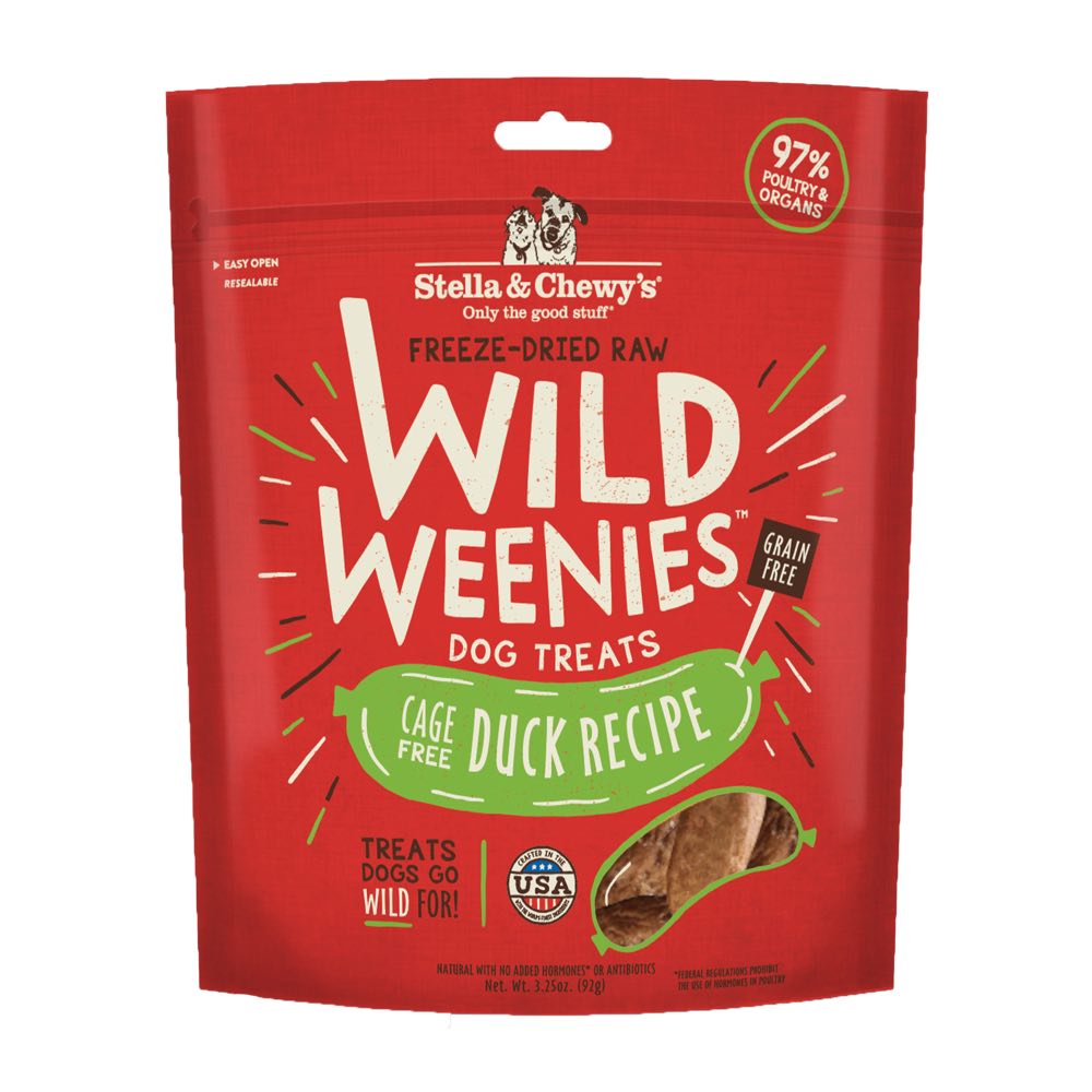 Stella & Chewy??s Wild Weenies Duck Recipe Grain-Free Freeze-Dried Dog Treats 3.25oz