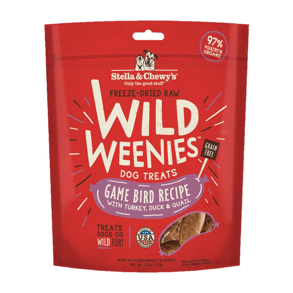 Stella & Chewy??s Wild Weenies Game Bird Recipe Grain-Free Freeze-Dried Dog Treats 3.25oz