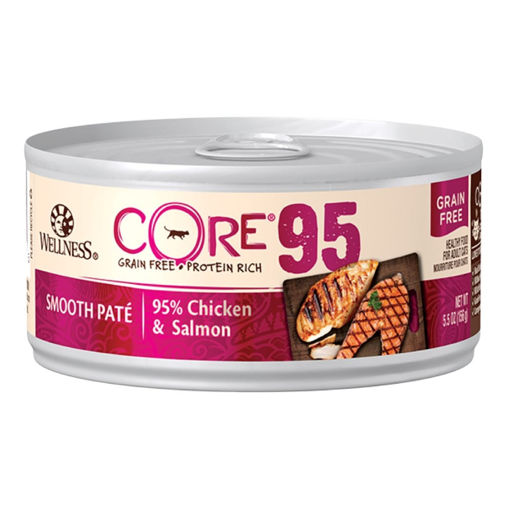 Wellness Core 95% Chicken & Salmon Pate Grain-Free Canned Cat Food 5.5oz