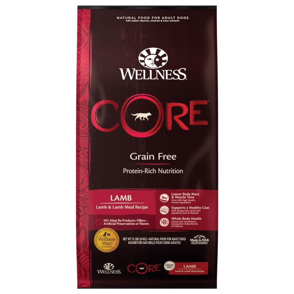 'FREE FD TREATS': Wellness CORE Grain-Free Lamb Dry Dog Food