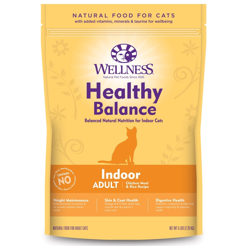 Wellness Healthy Balance Chicken Meal & Rice Recipe Indoor Adult Dry Cat Food