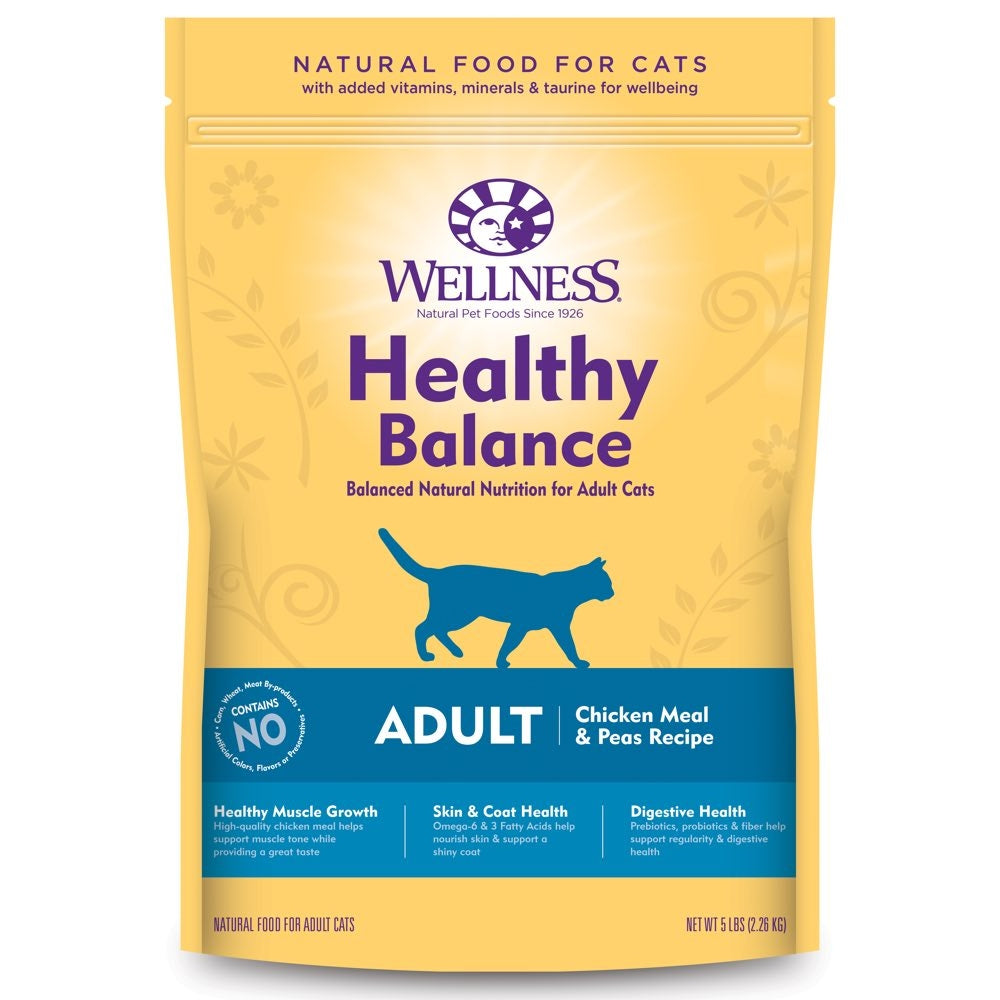 Wellness Healthy Balance Chicken Meal & Peas Recipe Adult Dry Cat Food